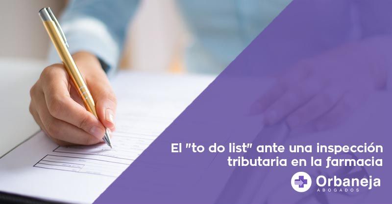 inspección tributaria en la farmacia